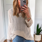 Crochet Hollow-out Jumper Top Sweater