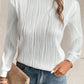 Textured Wavy Round Neck Top