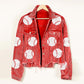 Sequins Baseball Corduroy Jacket