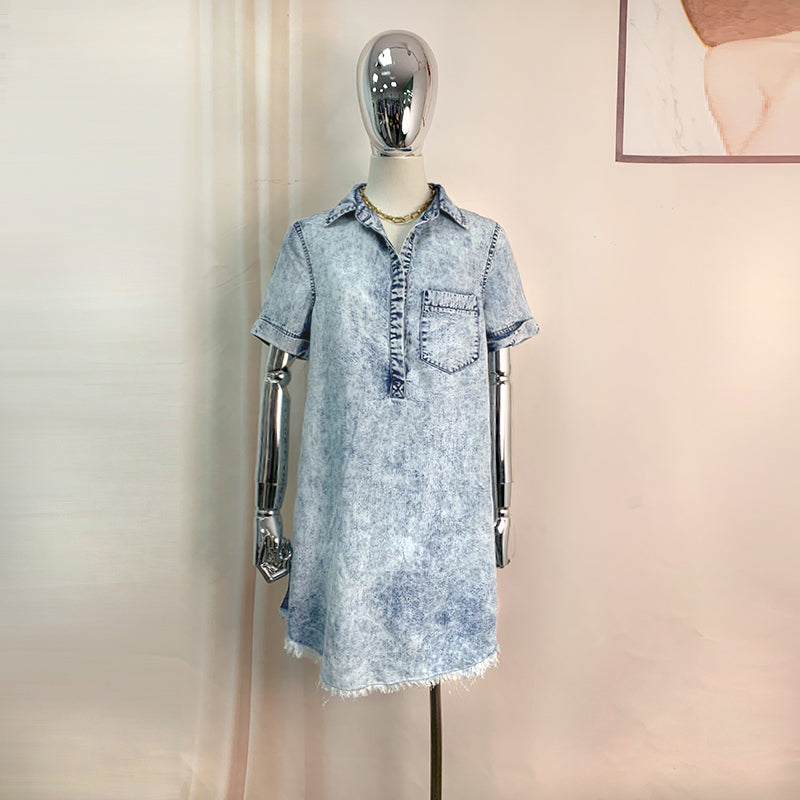 Washed Denim Dress