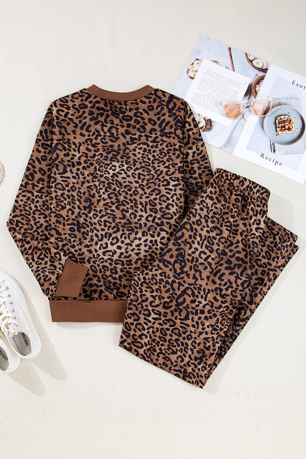 Contrast Trim Long Sleeve Top and Pants