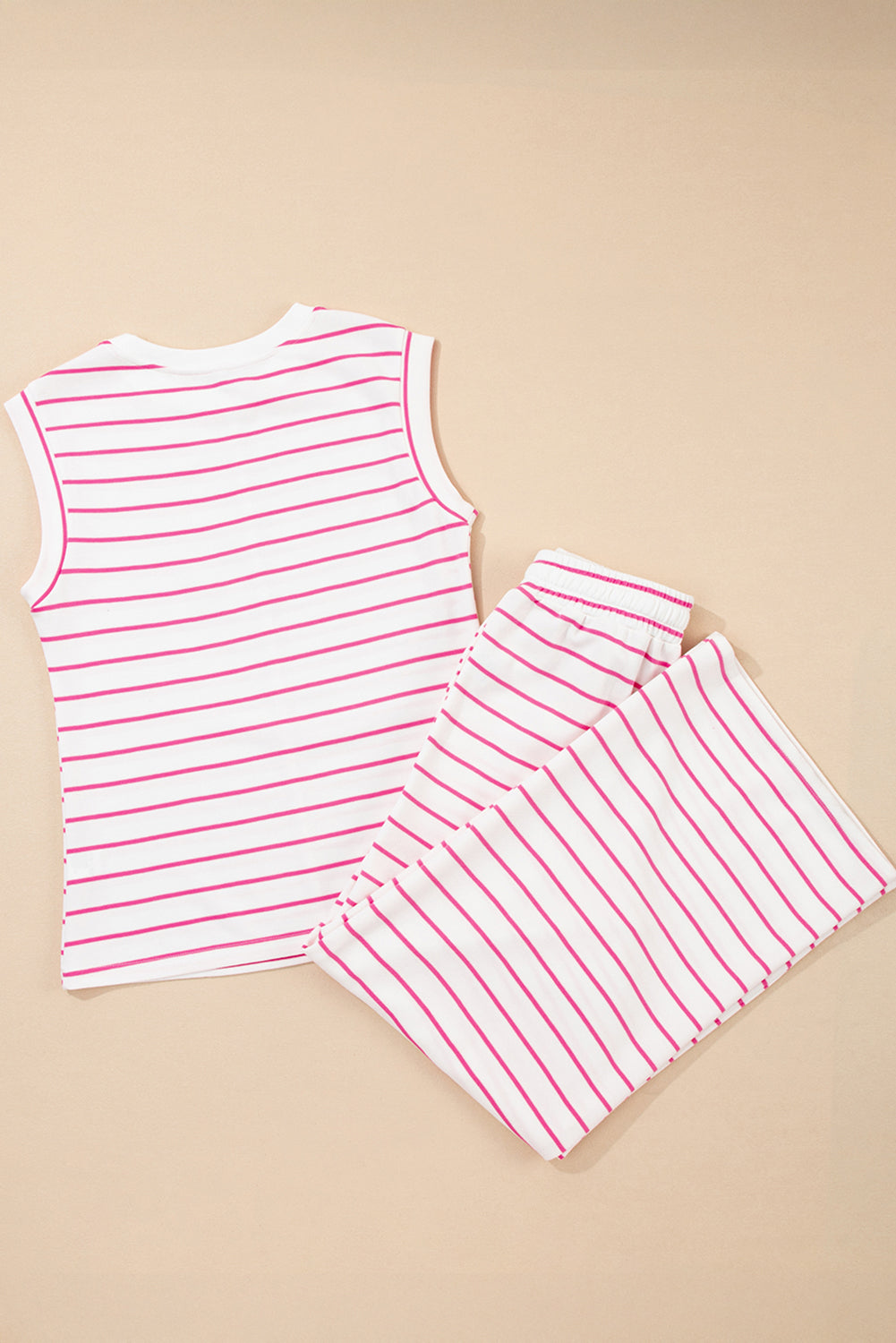 Casual Wide Leg 2pcs Pants Set