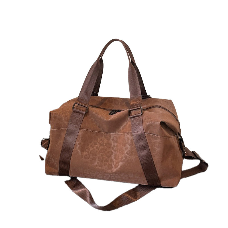 Leopard Print Short Trip Bag Weekend Bag