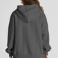 Cable Textured Baggy Solid Hoodie
