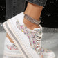 Shiny Sequin Slip On Thick Sole Flat Shoes