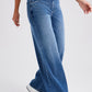 Elastic Waistband Pull On Wide Leg Jeans