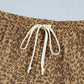 Khaki Plus Size Leopard Print Western Star Patched Jogger Pants