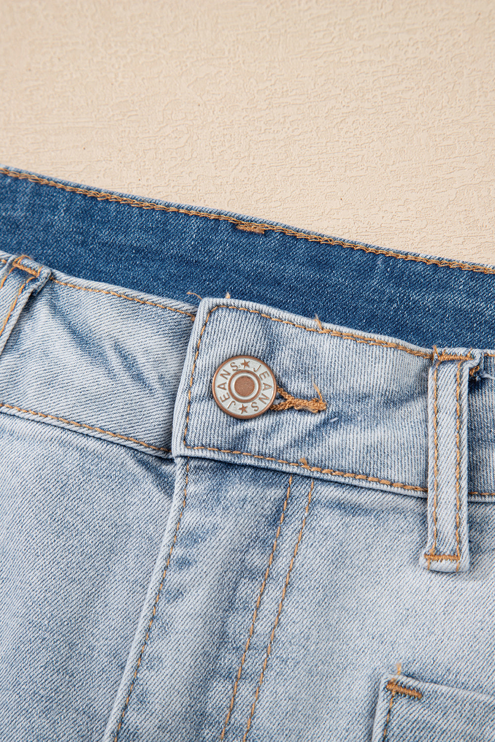 Light Wash High Rise Denim Shorts