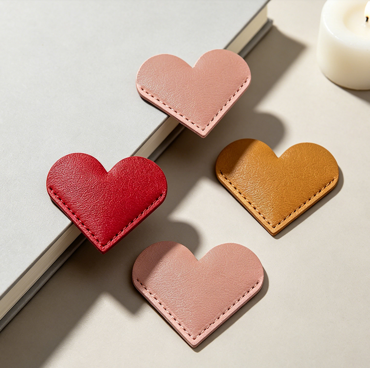 Custom Heart-Shaped Bookmark – UV Finish