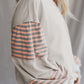 Striped Colorblock Patchwork Drop Shoulder Sweatshirt
