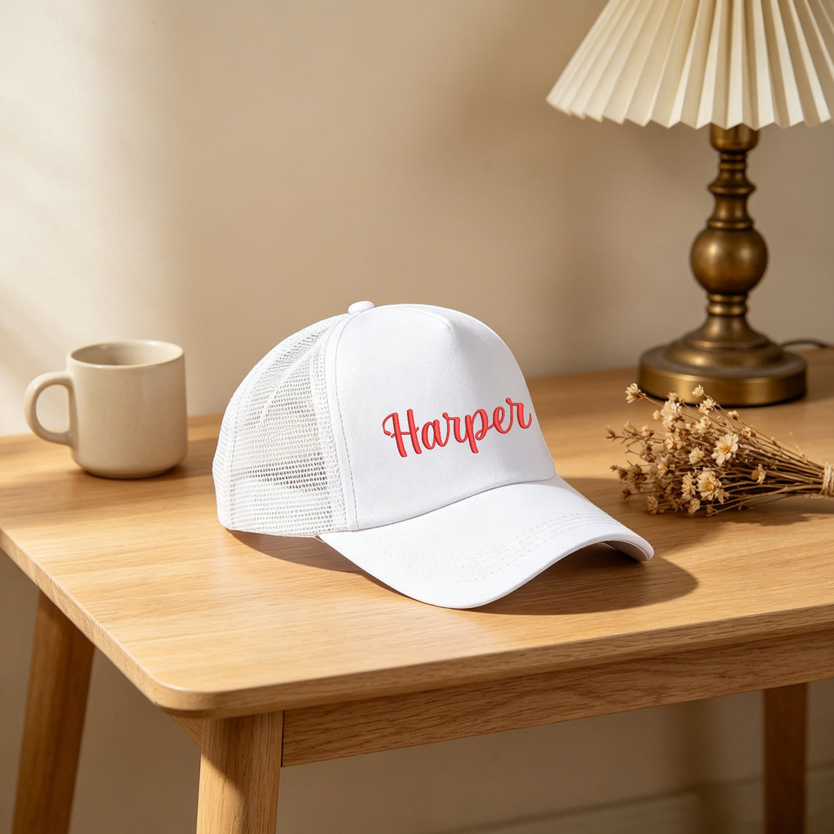 Embroidered Mesh Baseball Cap