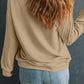 Thankful Repeated Print Drop Shoulder Casual Sweatshirt