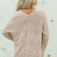 Hollowed Knit Open Front Cardigan