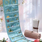 Plush Velvet Travel Jewelry Roll Organizer