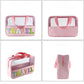 Travel Patch Clear PVC And PU leather Makeup Toiletry Storage Bag