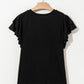 Layered Ruffle Short Sleeve Round Neck Top