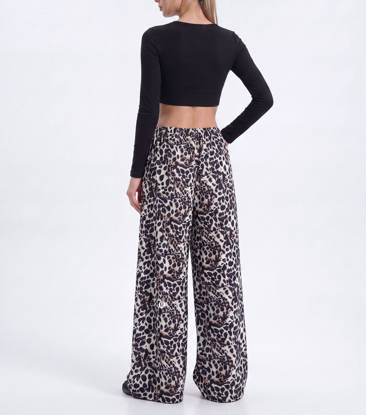 Polk Leopard Print Wide Leg Pants