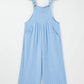 Checkered Pocketed High Waist Wide Leg Overall