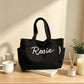 Personalized Corduroy Custom Name Tote Bag