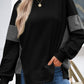 Patched Side Slit Sweatshirt