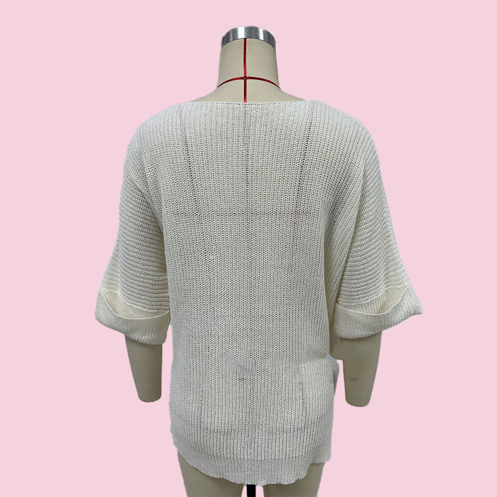 Women's Loose Open Knit Sweater Top