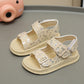 Children’s Glitter Ribbon Soft Soled Sandals