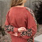 Plus Size Aztec Patchwork Sweatshirt