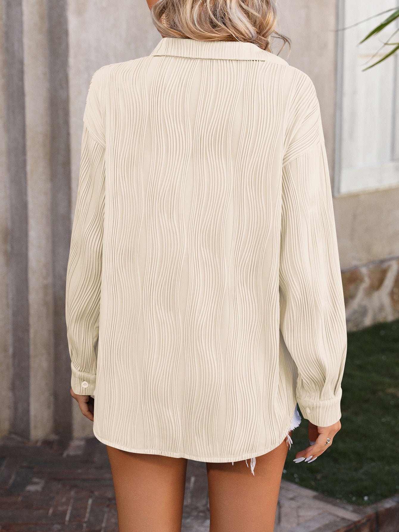 Cozy Wavy Texture Shirt