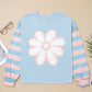 Drop Shoulder Striped Long Sleeve Top