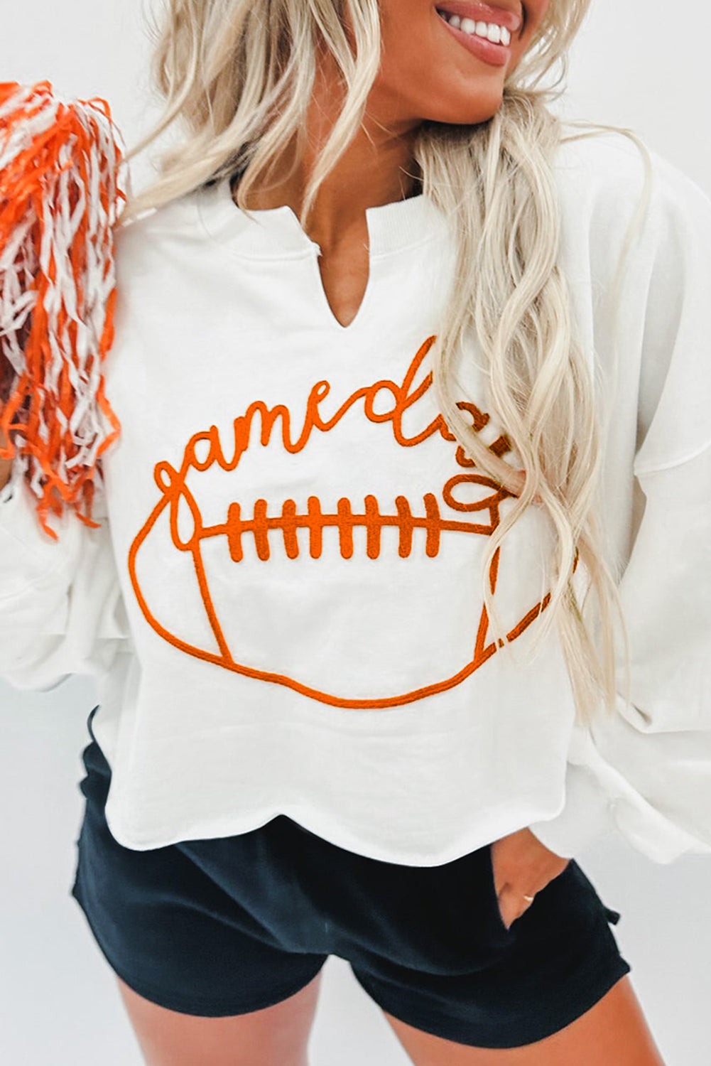 Game Day Lettering Rugby Sweatshirt