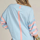 Drop Shoulder Striped Long Sleeve Top