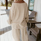 Collared Pullover Top and Drawstring Pant Set