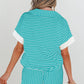 V Neck Tee and Casual Short Set