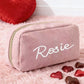 Personalized Hand-Embroidered Cosmetic Bag