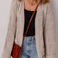 Textured Knit Open Front Chic Cardigan with Pockets