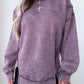 Wash Exposed Seam Side Slit Sweatshirt