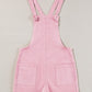 Solid Color Knot Straps Denim Romper with Pockets