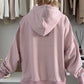 Side Slits Drop Shoulder Loose Fit Hoodie