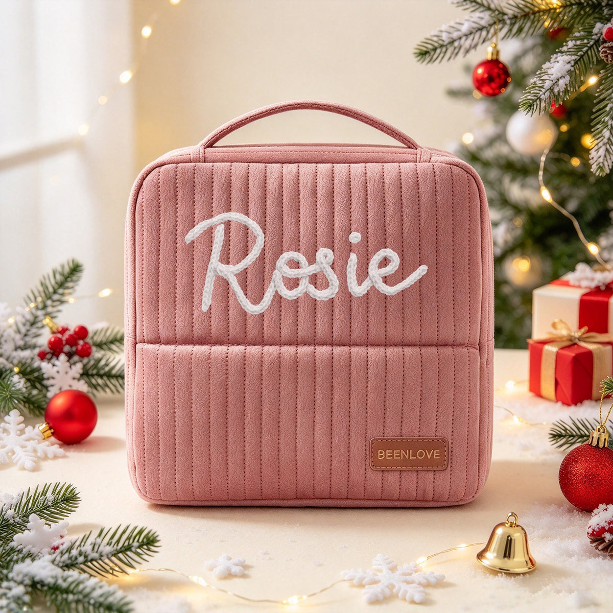 Personalized Quilted Makeup Bag