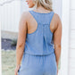 Sleeveless Denim Jumpsuit