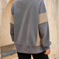 Patched Side Slit Sweatshirt