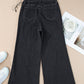 Plain Seam Detail Flared Bottom Ankle Length Jeans
