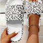 Adult and Kid Leopard Thick Sole Slippers