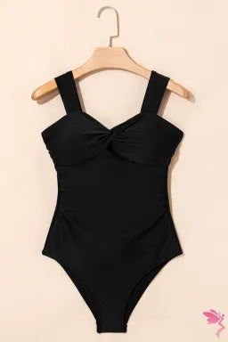 Cut out Twist Bowknot Backless One Piece Swimsuit