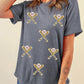 Sequined Game Day Casual Tee