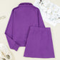 Half Zip Sporty Pullover Mini Skirt 2pcs Outfit