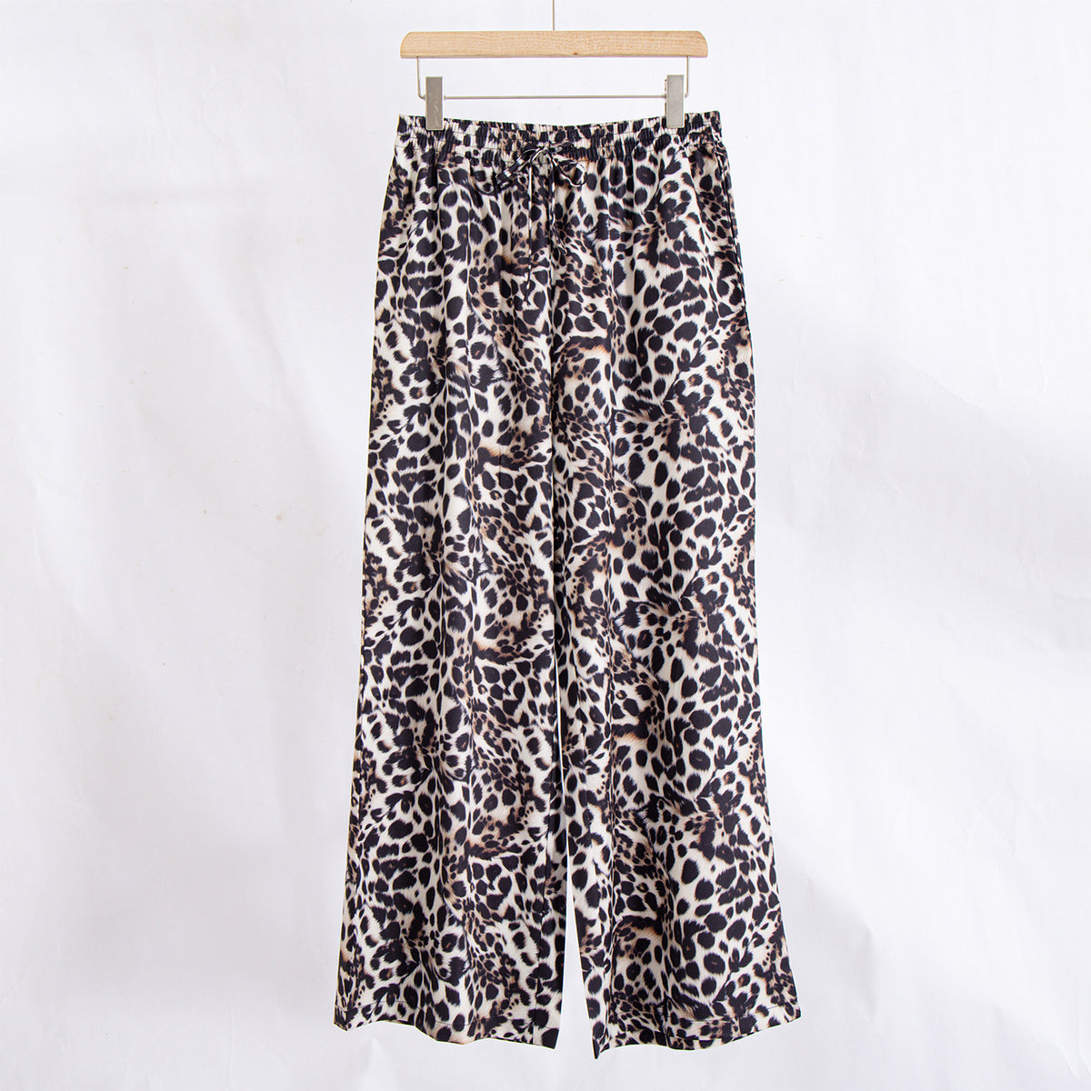 Polk Leopard Print Wide Leg Pants