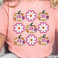 Floral Pumpkin Thanksgiving Holiday Funny Graphic T Shirt