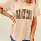 GAME DAY Rugby Checkered Letter Graphic T Shirt