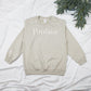 Custom Embroidered Text Crewneck Sweatshirt Round Neck Hoodie
